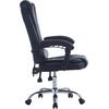 ΚΑΡΕΚΛΑ ΓΡΑΦΕΙΟΥ ΔΙΕΥΘΥΝΤΙΚΗ KYRON HM1221.01 ΜΑΥΡO PU--ΒΑΣΗ ΧΡΩΜΙΟΥ 65x46x112Υεκ