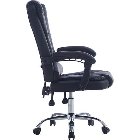 ΚΑΡΕΚΛΑ ΓΡΑΦΕΙΟΥ ΔΙΕΥΘΥΝΤΙΚΗ KYRON HM1221.01 ΜΑΥΡO PU--ΒΑΣΗ ΧΡΩΜΙΟΥ 65x46x112Υεκ