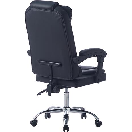 ΚΑΡΕΚΛΑ ΓΡΑΦΕΙΟΥ ΔΙΕΥΘΥΝΤΙΚΗ KYRON HM1221.01 ΜΑΥΡO PU--ΒΑΣΗ ΧΡΩΜΙΟΥ 65x46x112Υεκ
