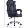 ΚΑΡΕΚΛΑ ΓΡΑΦΕΙΟΥ ΔΙΕΥΘΥΝΤΙΚΗ KYRON HM1221.01 ΜΑΥΡO PU--ΒΑΣΗ ΧΡΩΜΙΟΥ 65x46x112Υεκ