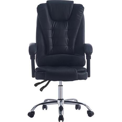 ΚΑΡΕΚΛΑ ΓΡΑΦΕΙΟΥ ΔΙΕΥΘΥΝΤΙΚΗ KYRON HM1221.01 ΜΑΥΡO PU--ΒΑΣΗ ΧΡΩΜΙΟΥ 65x46x112Υεκ