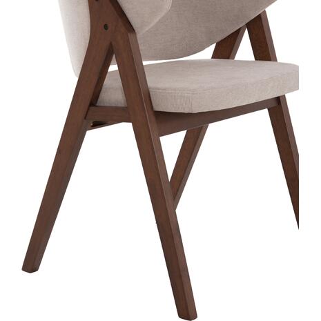 ΚΑΡΕΚΛΑ HANA HM9746.11 RUBBERWOOD ΣΕ ΜΑΥΡΟ ΧΡΩΜΑ-ΓΚΡΙ ΥΦΑΣΜΑ 55,5x60x85Yεκ. (σετ 2 τεμαχίων)