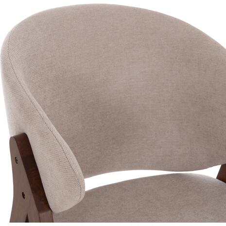 ΚΑΡΕΚΛΑ HANA HM9746.11 RUBBERWOOD ΣΕ ΜΑΥΡΟ ΧΡΩΜΑ-ΓΚΡΙ ΥΦΑΣΜΑ 55,5x60x85Yεκ. (σετ 2 τεμαχίων)