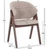 ΚΑΡΕΚΛΑ HANA HM9746.11 RUBBERWOOD ΣΕ ΜΑΥΡΟ ΧΡΩΜΑ-ΓΚΡΙ ΥΦΑΣΜΑ 55,5x60x85Yεκ. (σετ 2 τεμαχίων)
