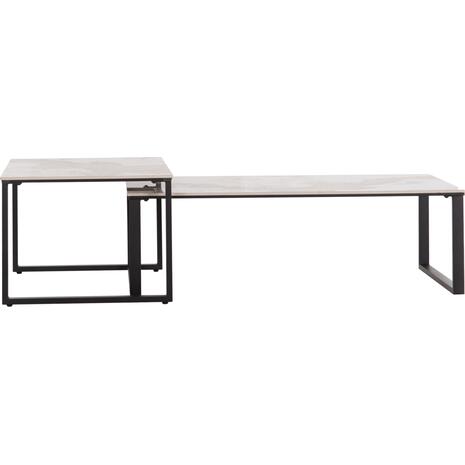 ΤΡΑΠΕΖΙ ΣΑΛΟΝΙΟΥ 2ΤΜΧ TERREN HM18365.01 ΜΕΤΑΛΛΟ--SINTERED STONE PANDORA 120x70x45Υεκ