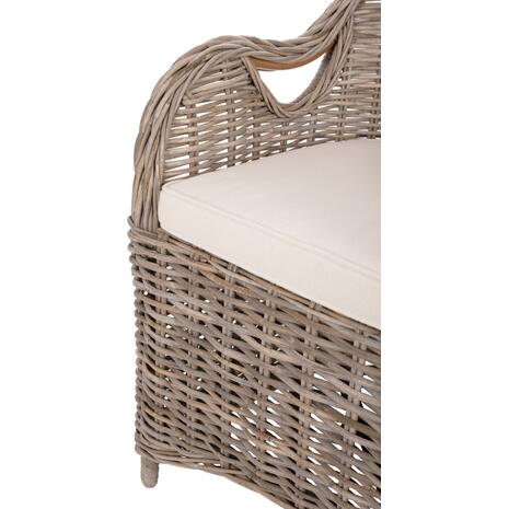 ΠΟΛΥΘΡΟΝΑ ΜΕ ΕΚΡΟΥ ΜΑΞΙΛΑΡΙ KEYLA HM9536 ΚΑΦΕ RATTAN 63x65x87Υεκ.