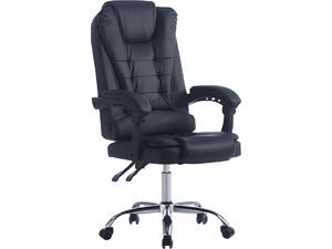 ΚΑΡΕΚΛΑ ΓΡΑΦΕΙΟΥ ΔΙΕΥΘΥΝΤΙΚΗ KYRON HM1221.01 ΜΑΥΡO PU--ΒΑΣΗ ΧΡΩΜΙΟΥ 65x46x112Υεκ