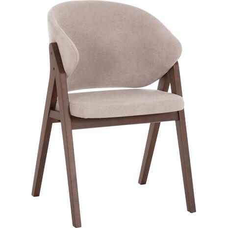 ΚΑΡΕΚΛΑ HANA HM9746.11 RUBBERWOOD ΣΕ ΜΑΥΡΟ ΧΡΩΜΑ-ΓΚΡΙ ΥΦΑΣΜΑ 55,5x60x85Yεκ. (σετ 2 τεμαχίων)