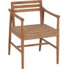 ΠΟΛΥΘΡΟΝΑ ΤΡΑΠΕΖΑΡΙΑΣ ROBIN HM18351 ΞΥΛΟ TEAK & ΣΧΟΙΝΙ VIRO ΦΥΣΙΚΟ 53,5x60x78Υεκ