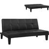 ΚΑΝΑΠΕΣ ΚΡΕΒΑΤΙ 3Θ HM3002.02 ΜΑΥΡΟΣ PU ΜΕ ΓΑΖΙΑ 186x90x82