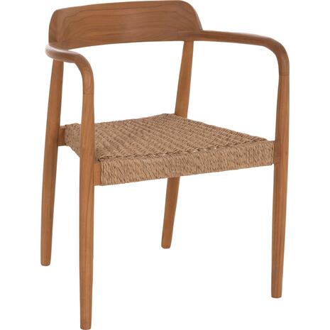 ΠΟΛΥΘΡΟΝΑ ΤΡΑΠΕΖΑΡΙΑΣ ROBBY HM18350 ΞΥΛΟ TEAK & ΣΧΟΙΝΙ VIRO ΦΥΣΙΚΟ 55x50x71Υεκ.