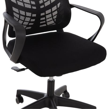 ΚΑΡΕΚΛΑ ΓΡΑΦΕΙΟΥ ELVAR HM1219.01 ΜΑΥΡO MESH--ΒΑΣΗ ΠΟΛΥΠΡΟΠΥΛΕΝΙΟΥ 63x56x125Υεκ