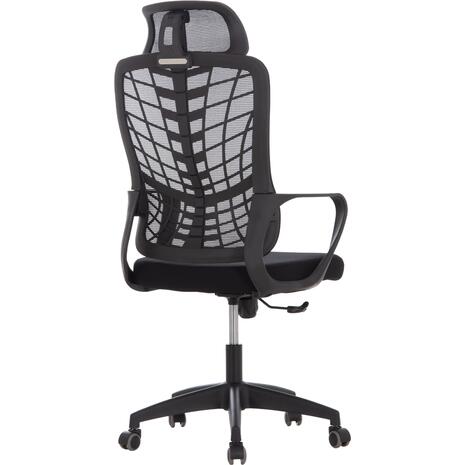 ΚΑΡΕΚΛΑ ΓΡΑΦΕΙΟΥ ELVAR HM1219.01 ΜΑΥΡO MESH--ΒΑΣΗ ΠΟΛΥΠΡΟΠΥΛΕΝΙΟΥ 63x56x125Υεκ