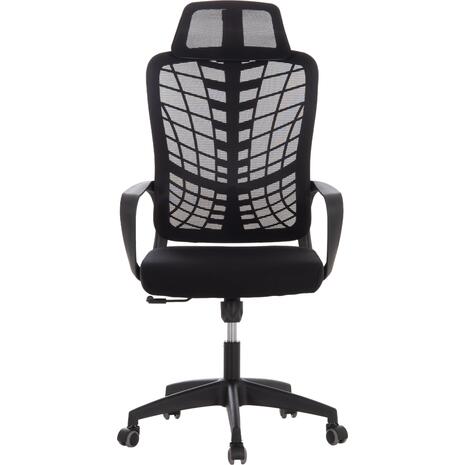 ΚΑΡΕΚΛΑ ΓΡΑΦΕΙΟΥ ELVAR HM1219.01 ΜΑΥΡO MESH--ΒΑΣΗ ΠΟΛΥΠΡΟΠΥΛΕΝΙΟΥ 63x56x125Υεκ