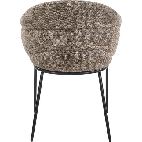 ΠΟΛΥΘΡΟΝΑ ΤΡΑΠΕΖΑΡΙΑΣ DRENNY HM18424.03 TAUPE ΥΦΑΣΜΑ-ΜΕΤΑΛ.ΜΑΥΡΑ ΠΟΔΙΑ 62x63x85Υεκ (σετ 2 τεμαχίων)