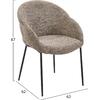 ΠΟΛΥΘΡΟΝΑ ΤΡΑΠΕΖΑΡΙΑΣ DRENNY HM18424.03 TAUPE ΥΦΑΣΜΑ-ΜΕΤΑΛ.ΜΑΥΡΑ ΠΟΔΙΑ 62x63x85Υεκ (σετ 2 τεμαχίων)