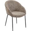 ΠΟΛΥΘΡΟΝΑ ΤΡΑΠΕΖΑΡΙΑΣ DRENNY HM18424.03 TAUPE ΥΦΑΣΜΑ-ΜΕΤΑΛ.ΜΑΥΡΑ ΠΟΔΙΑ 62x63x85Υεκ (σετ 2 τεμαχίων)