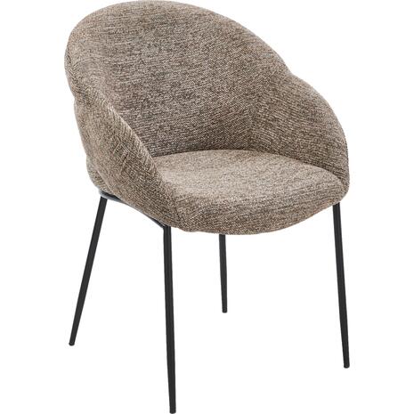 ΠΟΛΥΘΡΟΝΑ ΤΡΑΠΕΖΑΡΙΑΣ DRENNY HM18424.03 TAUPE ΥΦΑΣΜΑ-ΜΕΤΑΛ.ΜΑΥΡΑ ΠΟΔΙΑ 62x63x85Υεκ (σετ 2 τεμαχίων)
