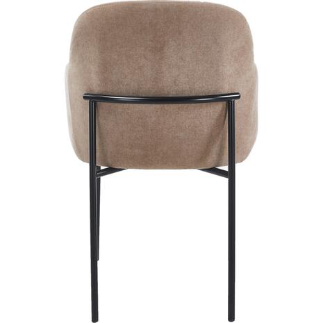 ΠΟΛΥΘΡΟΝΑ ΤΡΑΠΕΖΑΡΙΑΣ MANIDO HM18429.03 TAUPE ΥΦΑΣΜΑ-ΜΕΤΑΛ.ΜΑΥΡΑ ΠΟΔΙΑ 54x61x87Υεκ (σετ 2 τεμαχίων)