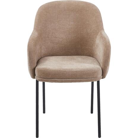 ΠΟΛΥΘΡΟΝΑ ΤΡΑΠΕΖΑΡΙΑΣ MANIDO HM18429.03 TAUPE ΥΦΑΣΜΑ-ΜΕΤΑΛ.ΜΑΥΡΑ ΠΟΔΙΑ 54x61x87Υεκ (σετ 2 τεμαχίων)