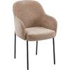 ΠΟΛΥΘΡΟΝΑ ΤΡΑΠΕΖΑΡΙΑΣ MANIDO HM18429.03 TAUPE ΥΦΑΣΜΑ-ΜΕΤΑΛ.ΜΑΥΡΑ ΠΟΔΙΑ 54x61x87Υεκ (σετ 2 τεμαχίων)