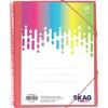 Ντοσιέ σουπλ σπιράλ με λάστιχο Skag A4 30 θέσεων (6 neon χρώματα) 300605