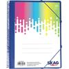Ντοσιέ σουπλ σπιράλ με λάστιχο Skag A4 30 θέσεων (6 neon χρώματα) 300605