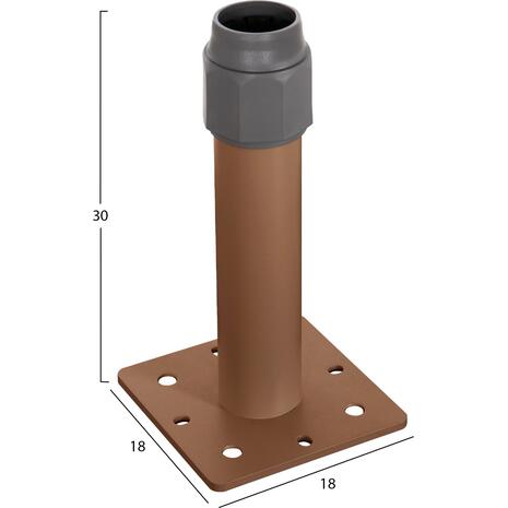 ΒΑΣΗ ΟΜΠΡΕΛΑΣ ΑΛΟΥΜΙΝΙΟΥ HM6607.02 HEAT TRANSFER ΑΛΟΥΜΙΝΙΟ 18x18x30Υεκ.