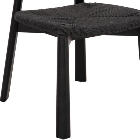 KΑΡΕΚΛΑ ΤΡΑΠΕΖΑΡΙΑΣ OSORIO HM18335.02 RUBBERWOOD & ΣΧΟΙΝΙ ΣΕ ΜΑΥΡΟ 51x55x74Υεκ (σετ 2 τεμαχίων)
