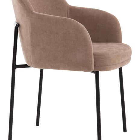 ΠΟΛΥΘΡΟΝΑ ΤΡΑΠΕΖΑΡΙΑΣ MANIDO HM18429.03 TAUPE ΥΦΑΣΜΑ-ΜΕΤΑΛ.ΜΑΥΡΑ ΠΟΔΙΑ 54x61x87Υεκ (σετ 2 τεμαχίων)
