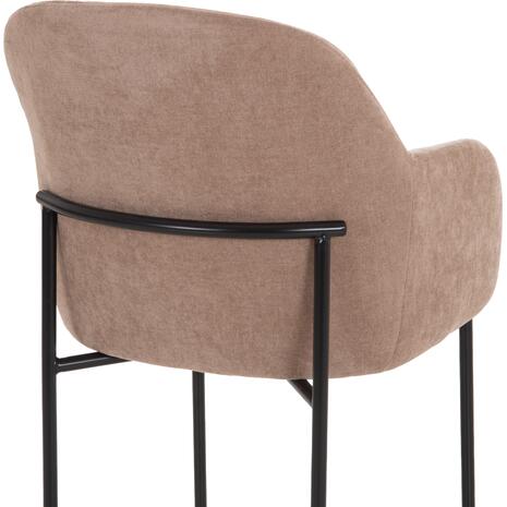 ΠΟΛΥΘΡΟΝΑ ΤΡΑΠΕΖΑΡΙΑΣ MANIDO HM18429.03 TAUPE ΥΦΑΣΜΑ-ΜΕΤΑΛ.ΜΑΥΡΑ ΠΟΔΙΑ 54x61x87Υεκ (σετ 2 τεμαχίων)