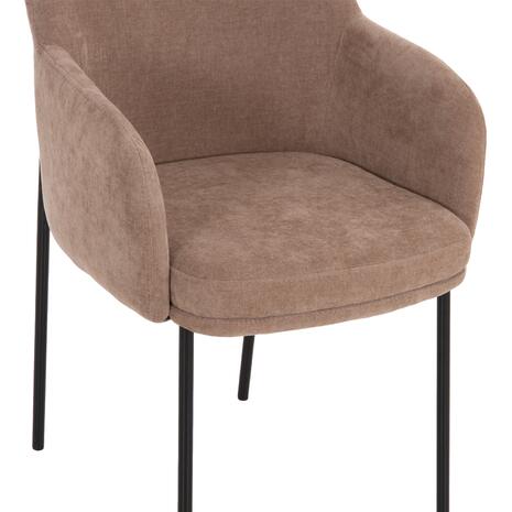 ΠΟΛΥΘΡΟΝΑ ΤΡΑΠΕΖΑΡΙΑΣ MANIDO HM18429.03 TAUPE ΥΦΑΣΜΑ-ΜΕΤΑΛ.ΜΑΥΡΑ ΠΟΔΙΑ 54x61x87Υεκ (σετ 2 τεμαχίων)