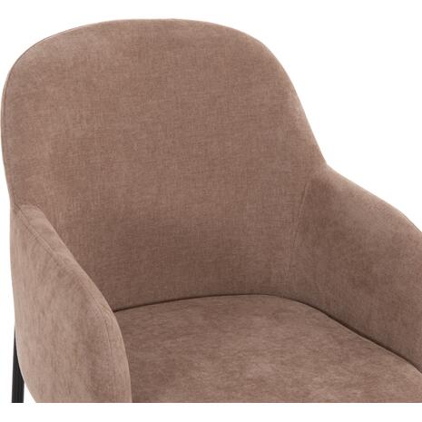 ΠΟΛΥΘΡΟΝΑ ΤΡΑΠΕΖΑΡΙΑΣ MANIDO HM18429.03 TAUPE ΥΦΑΣΜΑ-ΜΕΤΑΛ.ΜΑΥΡΑ ΠΟΔΙΑ 54x61x87Υεκ (σετ 2 τεμαχίων)