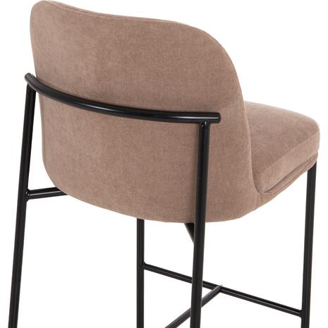 ΣΚΑΜΠΟ ΜΠΑΡ ΜΕΣ.ΥΨΟΥΣ MANIDO HM18427.02 TAUPE ΥΦΑΣΜΑ-ΜΕΤΑΛ.ΜΑΥΡΟΣ ΣΚΕΛΕΤΟΣ 45x55x92Υεκ (σετ 2 τεμαχίων)