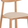 KΑΡΕΚΛΑ ΤΡΑΠΕΖΑΡΙΑΣ OSORIO HM18335.11 RUBBERWOOD ΦΥΣΙΚΟ-ΕΚΡΟΥ PU 51x55x74Υεκ (σετ 2 τεμαχίων)
