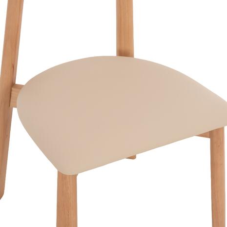 KΑΡΕΚΛΑ ΤΡΑΠΕΖΑΡΙΑΣ OSORIO HM18335.11 RUBBERWOOD ΦΥΣΙΚΟ-ΕΚΡΟΥ PU 51x55x74Υεκ (σετ 2 τεμαχίων)