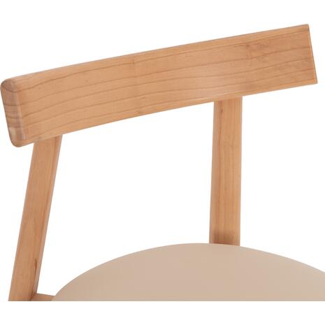 KΑΡΕΚΛΑ ΤΡΑΠΕΖΑΡΙΑΣ OSORIO HM18335.11 RUBBERWOOD ΦΥΣΙΚΟ-ΕΚΡΟΥ PU 51x55x74Υεκ (σετ 2 τεμαχίων)