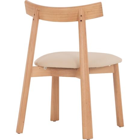 KΑΡΕΚΛΑ ΤΡΑΠΕΖΑΡΙΑΣ OSORIO HM18335.11 RUBBERWOOD ΦΥΣΙΚΟ-ΕΚΡΟΥ PU 51x55x74Υεκ (σετ 2 τεμαχίων)