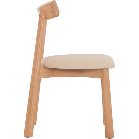 KΑΡΕΚΛΑ ΤΡΑΠΕΖΑΡΙΑΣ OSORIO HM18335.11 RUBBERWOOD ΦΥΣΙΚΟ-ΕΚΡΟΥ PU 51x55x74Υεκ (σετ 2 τεμαχίων)