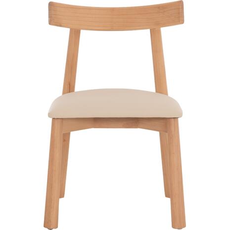 KΑΡΕΚΛΑ ΤΡΑΠΕΖΑΡΙΑΣ OSORIO HM18335.11 RUBBERWOOD ΦΥΣΙΚΟ-ΕΚΡΟΥ PU 51x55x74Υεκ (σετ 2 τεμαχίων)