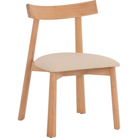 KΑΡΕΚΛΑ ΤΡΑΠΕΖΑΡΙΑΣ OSORIO HM18335.11 RUBBERWOOD ΦΥΣΙΚΟ-ΕΚΡΟΥ PU 51x55x74Υεκ (σετ 2 τεμαχίων)