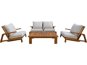 ΣΕΤ ΣΑΛΟΝΙ LOUNGE 4ΤΜΧ MIREX HM6521 ΞΥΛΟ ΑΚΑΚΙΑΣ--ΠΟΛΥΕΣΤΕΡΙΚΑ ΜΑΞΙΛΑΡΙΑ ΕΚΡΟΥ
