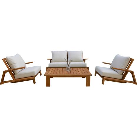 ΣΕΤ ΣΑΛΟΝΙ LOUNGE 4ΤΜΧ MIREX HM6521 ΞΥΛΟ ΑΚΑΚΙΑΣ--ΠΟΛΥΕΣΤΕΡΙΚΑ ΜΑΞΙΛΑΡΙΑ ΕΚΡΟΥ