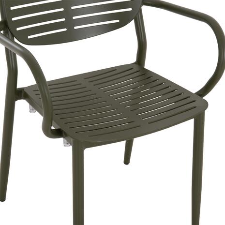 ΠΟΛΥΘΡΟΝΑ ΤΡΑΠΕΖΑΡΙΑΣ HILLIARD HM6644.07 ΑΛΟΥΜΙΝΙΟ ΣΕ OLIVE GREEN 58x52x78Υεκ