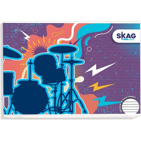 Τετράδιο Skag Μουσικής 17x25 Πλάγιο (Φαρδιά Γράμμωση) 40 Φύλλων (Διάφορα σχέδια)