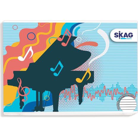 Τετράδιο Skag Μουσικής 17x25 Πλάγιο (Φαρδιά Γράμμωση) 40 Φύλλων (Διάφορα σχέδια)