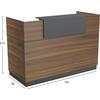 ΓΡΑΦΕΙΟ ΥΠΟΔΟΧΗΣ (RECEPTION) BARRY HM2153.03 ΜΕΛΑΜΙΝΗ ΣΕ ΚΑΡΥΔΙ-ΓΚΡΙ 160x70x110Υεκ.