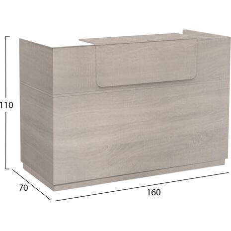 ΓΡΑΦΕΙΟ ΥΠΟΔΟΧΗΣ (RECEPTION) BARRY HM2153.01 ΜΕΛΑΜΙΝΗ ΣΕ SONAMA 160x70x110Υεκ.