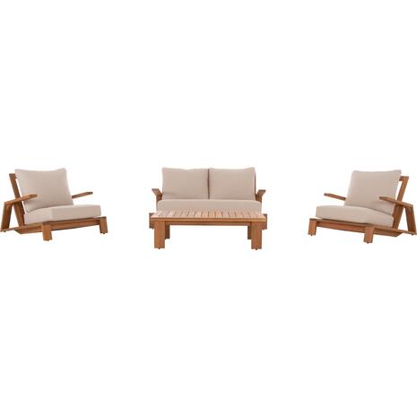 ΣΕΤ ΣΑΛΟΝΙ LOUNGE 4ΤΜΧ MIREX HM6521 ΞΥΛΟ ΑΚΑΚΙΑΣ--ΠΟΛΥΕΣΤΕΡΙΚΑ ΜΑΞΙΛΑΡΙΑ ΕΚΡΟΥ
