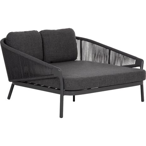 DAYBED ΣΕΙΡΑ XANTION ΗM6474.01 ΣΚΟΥΡΟ ΓΚΡΙ ΑΛΟΥΜΙΝΙΟ-ΣΧΟΙΝΙ-OLEFIN 157x147x88Υεκ